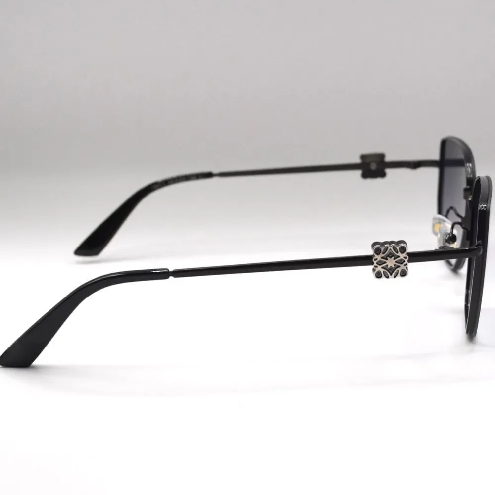 Loewe Women’s Sunglasses | Black Metal Frame | Blue/Gray Gradient Lenses - Picture 7 of 16
